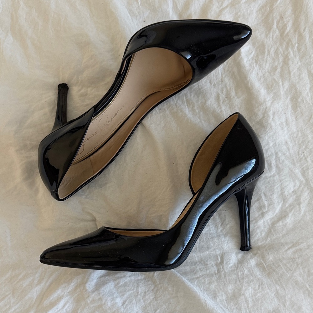 Jessica Simpson Shiny Black Heels